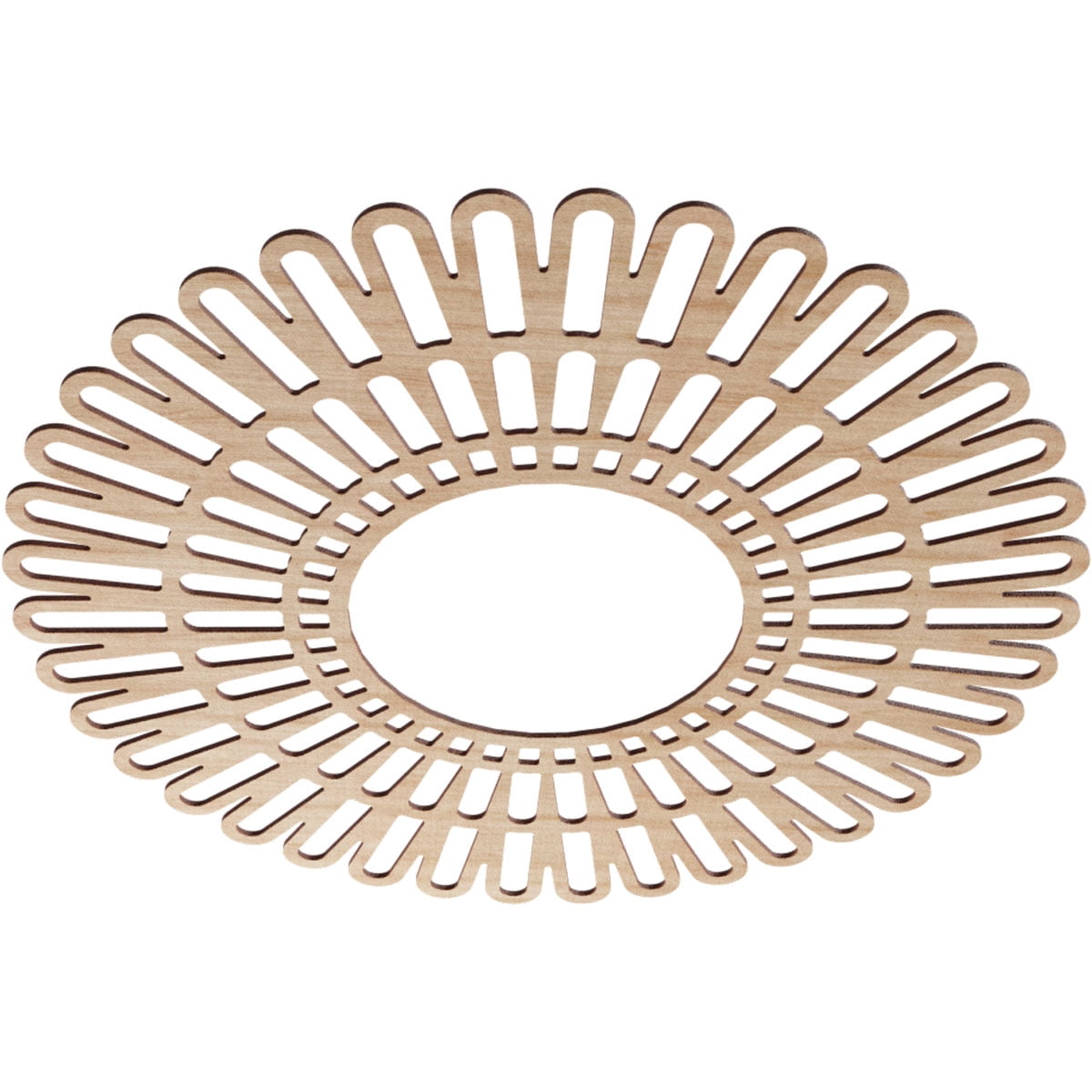 Ekena Millwork 36"OD x 13 3/8"ID x 3/8"T Cornelius Wood Fretwork Pierced Ceiling Medallion, Alder