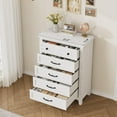 thumbnail image 4 of Freestanding Dresser for Bedroom, 41.3" Tall Vertical 5   Drawer Dresser with Large Storage,Wooden Closet Chest for Bedroom, 4 of 6