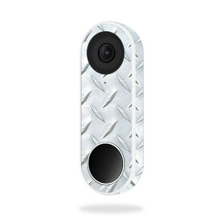 MightySkins NEHEL-Diamond Plate Skin for Nest Hello Video Doorbell - Diamond Plate
