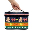 thumbnail image 3 of HELLHERO 8.86 x 6.5 x 5.9 Inches Christmas Theme Travel Makeup Bags Portable Traveling Makeup Bags Practical, 3 of 6