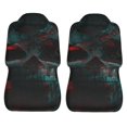 thumbnail image 5 of XMXT 2Pcs Car Seat Cover Decor Protector, Mystery Skull Floral Print Front Seat Covers for Cars SUVs, Universal Fit, 5 of 9