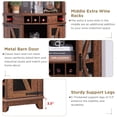 thumbnail image 7 of OKD Farmhouse Corner Bar Cabinet with Glass Holder, 72” Tall Wine Bar with LED Light & Adjustable Shelf for Living Room and Dining Room, Reclaimed Barnwood, 7 of 7