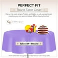 thumbnail image 4 of HAHDAXIA Violet Lot de 12 Nappe de Fête Standard Jetable en Plastique 84 Pouces Pouces Housse de Table Ronde par Zimpleware, 4 of 7