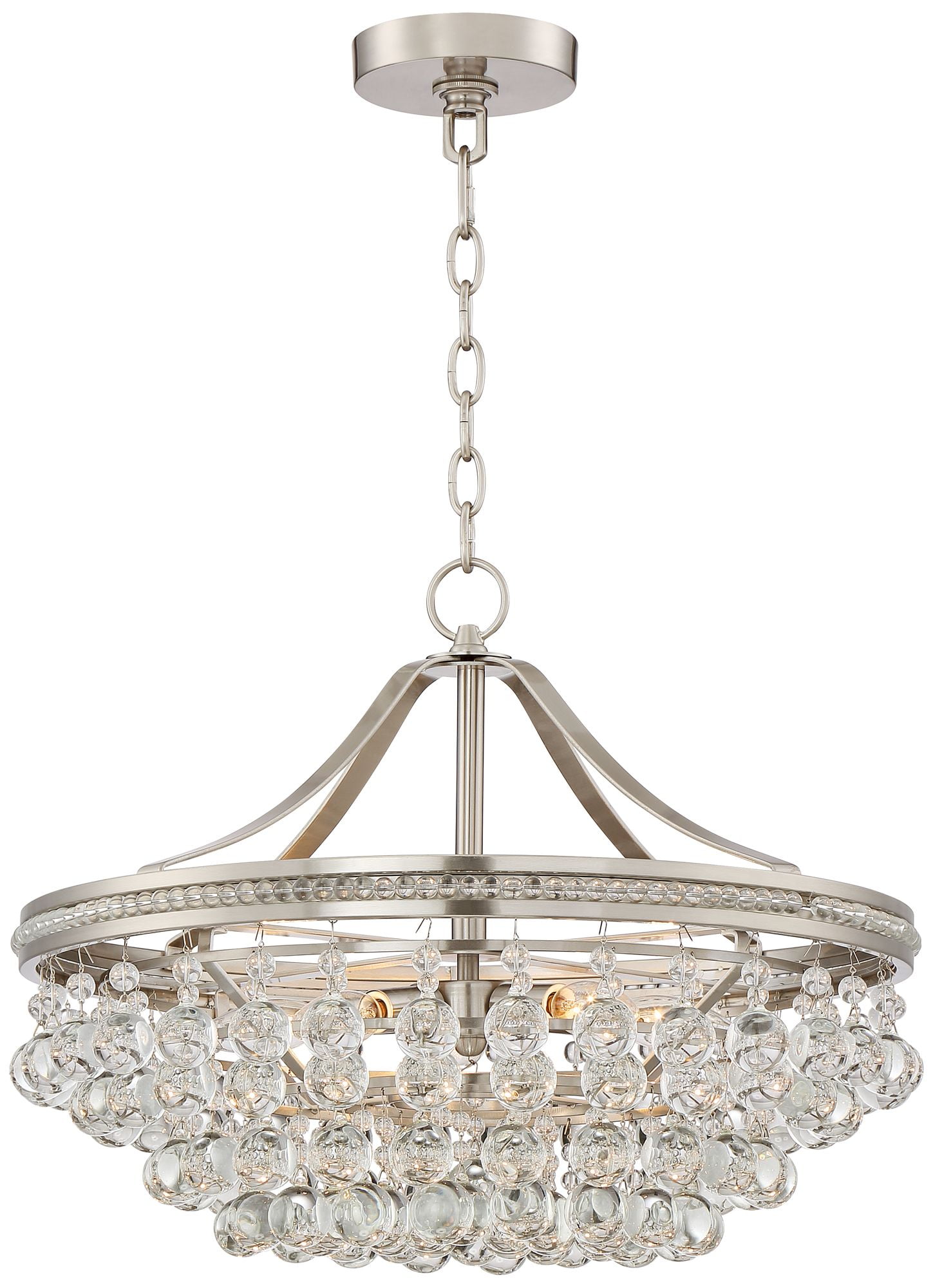 Vienna Full Spectrum Wohlfurst Brushed Nickel Pendant Chandelier