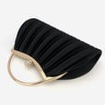 thumbnail image 6 of Clutch Purses for Women Evening Bags Party Clutches Handbag With Detachable Chain Strap for Cocktail Party Black Wedding Purses with Pleated, 6 of 9