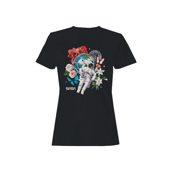 Officially Licensed Nasa Cosmic Exploration with Nature Women's T-shirt