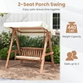thumbnail image 7 of Resenkos Porch Swing, Outdoor 2-Seat Swing Bench w/ith A Frame and Sturdy Metal Hanging Chainsx, Hanging Outdoor Porch Swings for Garden, Backyard, 7 of 7