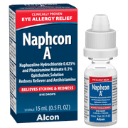 Naphcon A Antihistamine Eye Drops for Eye Allergy Relief, 15 Mi