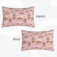 thumbnail image 2 of Sikiie Gingerbread Houses Pink Wonderland Print Plush Pillow Cover, Wrinkle-proof and Stain-resistant Pillow Protector without Pillow Core, Home Decoration-20"x30", 2 of 6