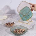 thumbnail image 5 of FYBTOF 4 Pieces Square Plates, Clear Plastic Reusable Small Dessert Plates (White)-2572, 5 of 5