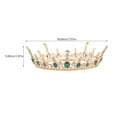 thumbnail image 4 of Miangastore 1Pc Wedding Bride Crystal Ancient Copper Round Shape Baroque Style Crown, 4 of 9