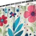 thumbnail image 3 of Pioneer Flower Floral Print Pattern Shower Curtain 84"x72" ,Bathroom Decorative Shower Curtains Set with 12 Hooks,Modern Waterproof Washable Shower Curtain, 3 of 6