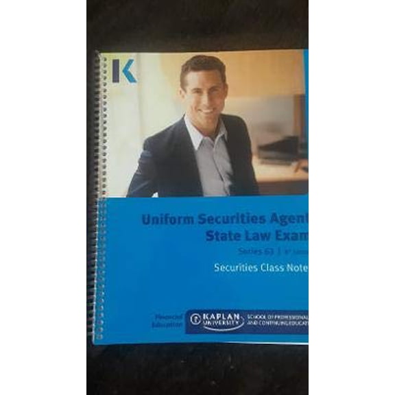 Pre-Owned Uniform Securities Agent State Law Exam Series 63 8th Edition, 9781475464665, 1475464665, Paperback,