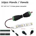 thumbnail image 1 of 10PCS CCTV 12V DC Male/Female Power Connector Adapter Plug Cable 5.5*2.1mm, 1 of 1