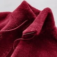 thumbnail image 5 of IROINNID Shearling Jacket for Women Plush Thick Winter Standing Collar Warm Jacket Zipper Casual Comfy Coat with Pocket,Burgundy, 5 of 6