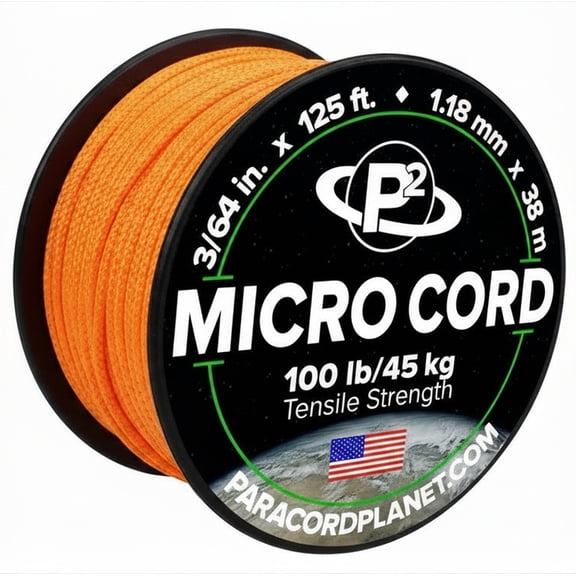 Micro Cord - Blaze Orange - 125 Feet