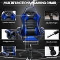 thumbnail image 5 of Ergonomic Gaming Chair with Footrest, PU Leather Video Game Chairs for Adults, Reclining Gamer Chair Office Chair with Lumbar Support, Comfortable Computer Chair for Heavy People, Blue, 5 of 7