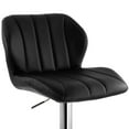 thumbnail image 5 of Elama 2 Piece Adjustable Faux Leather Bar Stool in Black with Chrome Base, 5 of 10