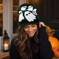 thumbnail image 4 of Voska Funny Halloween Pumpkin Skull Jacquard Knitted Pullover Hat Warm Woolen Festival Beanie for Autumn and Winter D One Size, 4 of 7