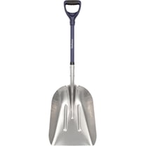 ZHIBO Aluminum Snow Shovel, Large Capacity Driveway Snow Removal, Fiberglass D-Handle