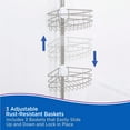 thumbnail image 4 of Kenney® EasySlide™ 4-Way Adjustable Corner Pole Caddy, Brushed Nickel, 4 of 7