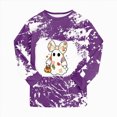 thumbnail image 4 of TOWED22 Kids Halloween Pajamas Pumpkin Ghost Print Cotton Sleepwear Toddler Girls Boys Skeleton Skull Halloween Pjs Sets(Purple,3Y), 4 of 8