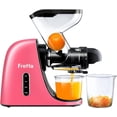 thumbnail image 1 of Fretta Slow Juicers, Cold Pressed Juicer Machine with 3-inch Large Feeding Chute,Masticating Juicer Machines Vegetable and Fruit,BPA Free, Powerfull 200w Motor(Pink), 1 of 7