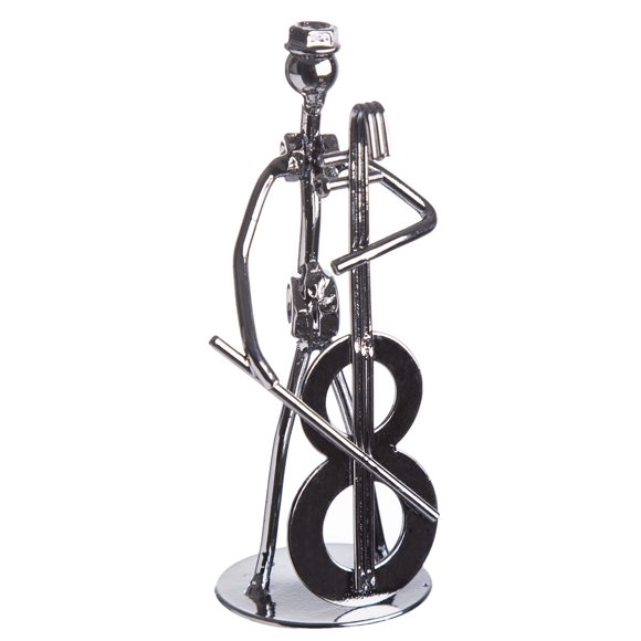 Berry President Estatua/figurilla de alambres y tornillos de hierro fundido para decoración del hogar de 5,0" (tocador de violonchelo)