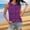 Purple, variant on ITSAME Womens Crewneck Tank Tops Flower Print Sleeveless Blouse Breathable Summer Casual Tops White Size 2XL