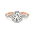 thumbnail image 3 of IGI Certified 2 Carat Round Shape Lab Grown Diamond Engagement Ring | 14K Rose Gold |Micaela Halo Diamond Ring | FG-VS1-VS2 Quality Friendly Diamonds, 3 of 5
