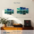 thumbnail image 3 of Elephant Stock Winter Creek Aurora Borealis Wall Art - Horizontal Multi Panel Canvas - Living Room Wall Decor - Nature Multi Panel - Teal And Blue Decor - 24" x 14", 3 of 4