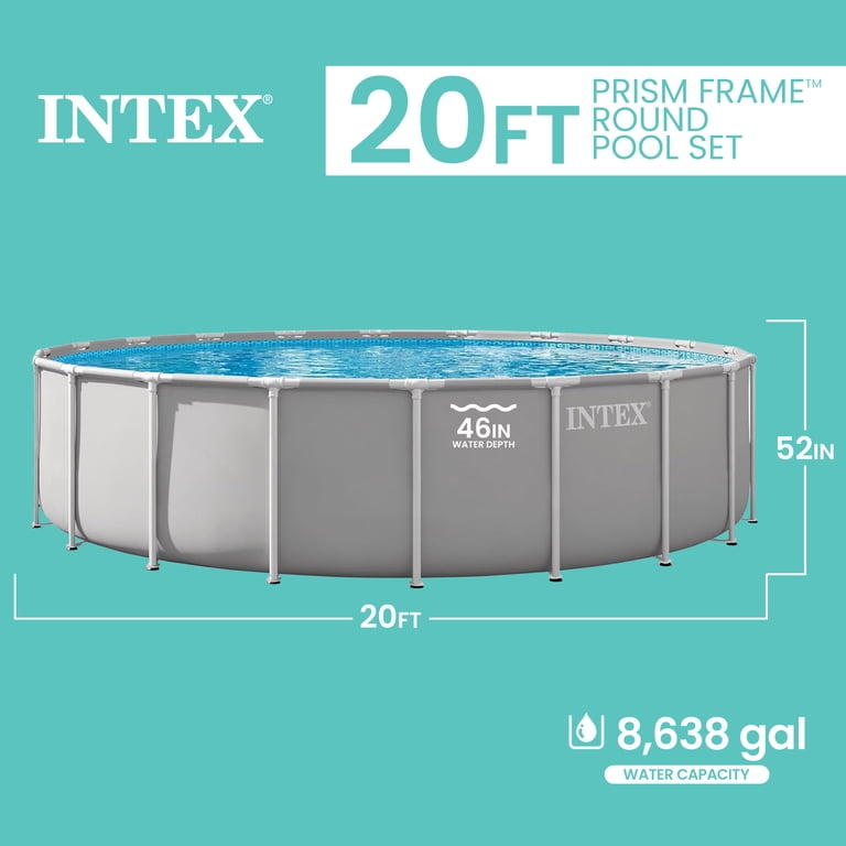 Intex, Above Ground Pool, Prism Frame 20'x52
