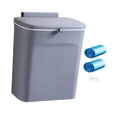 thumbnail image 2 of Kitchen Compost Bin with Lid Multipurpose Waterproof Trash Can Waste Bins under gray, 2 of 8