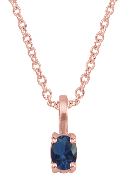 Personalized Oval drop pendant in 10k Gold by Jewlster