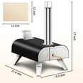 thumbnail image 6 of BIG HORN OUTDOORS 12" Wood Pellet Fired Pizza Oven, Black, Stone-Baked Pizzas, 6 of 7