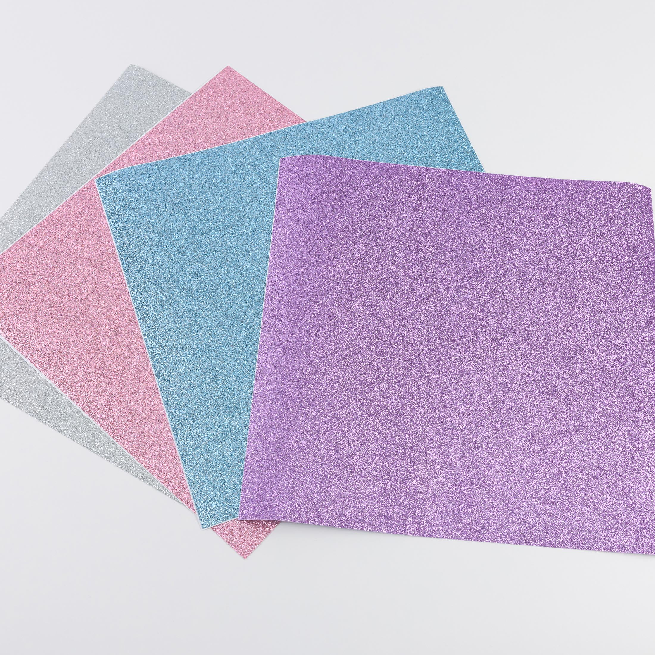 Hello Hobby 12" x 12" Pastel Glitter Sampler Permanent Craft Vinyl Sheets (4 Count)