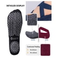 thumbnail image 5 of Yoga Socks for Women Non-Slip Grips Straps, Ideal for Pilates, Pure Barre, Ballet, Dance, Barefoot Workout (35-39 yards), 5 of 9