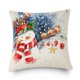 thumbnail image 1 of Funda de cojín de lino con dibujos animados de árbol de Navidad, cubierta de almohada de Casa de granja, decoración de Año Nuevo, 45x45cm, 2023, 1 of 4