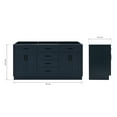 thumbnail image 3 of Ariel Hepburn 66 Inch Double Sink Base Cabinet In Midnight Blue, 3 of 10