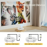 ELEPHAS Mini Projector,1080P Projector 9500L Full HD Projection, Portable Projector Compatible with Laptop/TV Stick/HDMI/PS4