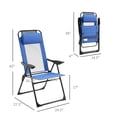 thumbnail image 2 of Folding Camping Chairs Set of 2,Outdoor Deck Chair with Adjustable Sling Back,Patio Chair with Removable Headrest for Garden,Backyard,Lawn, 2 of 8