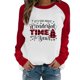 thumbnail image 1 of Sudadera sin capucha Gibobby Blusa informal de manga larga con cuello redondo y estampado de letras Navidad Rojo M, 1 of 4