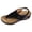Black, variant on Flip Flops for Women Hollow out Bohemian Flower Wedge Sandals Comfy Arch Support Orthopedic Shoes Elastic Ankle Strap Fashionable Beach Shoes Navy Size 8