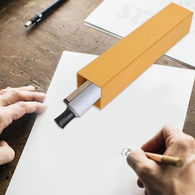 WEUVEB 2Ud Cajas De Almacenamiento Para Scroll De Papel En Color Amarillo Con Y Material Duradero