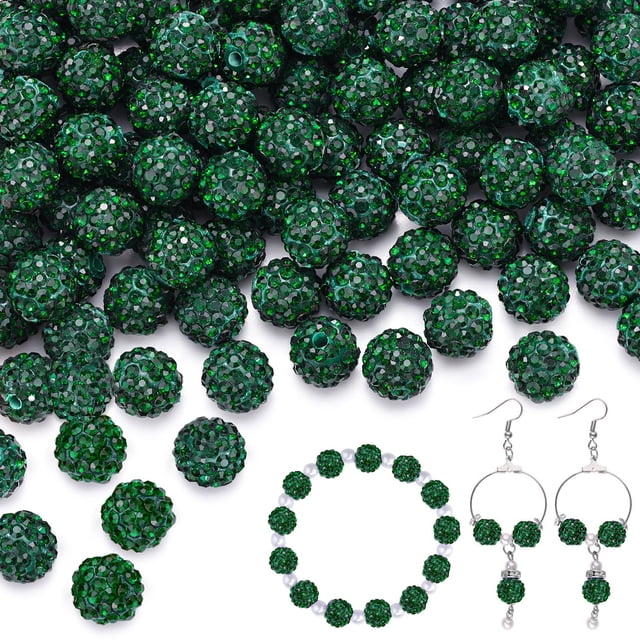 Perlas de strass TINKRSTUFF Emerald de 10 mm, 200 unidades, para joyería