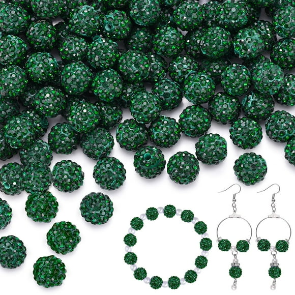 Perlas de strass TINKRSTUFF Emerald de 10 mm, 200 unidades, para joyería