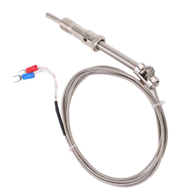 Sonda de cable de termopar blindado con resorte de compresión tipo K para fábrica de 2 metros