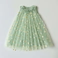 thumbnail image 2 of Utlike Girls Summer Dresses Floral Sleeveless Mesh Dress With For Casual Beach School Party Spring Outfit Toddler Kids Green Lively Sundress Size 3 Years-4 Years, 2 of 4