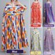thumbnail image 3 of Vestido suelto para mujer, bolsillos con estampado floral vintage, media manga, batas informales bohemias para vacaciones de gran tamaño, 3 of 8