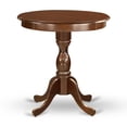 thumbnail image 2 of EST-MAH-TP East West Furniture Amazing Small Dining Table with Oak Color Table Top Surface and Asian Wood Kitchen Table Pedestal Legs - Oak Finish, 2 of 3